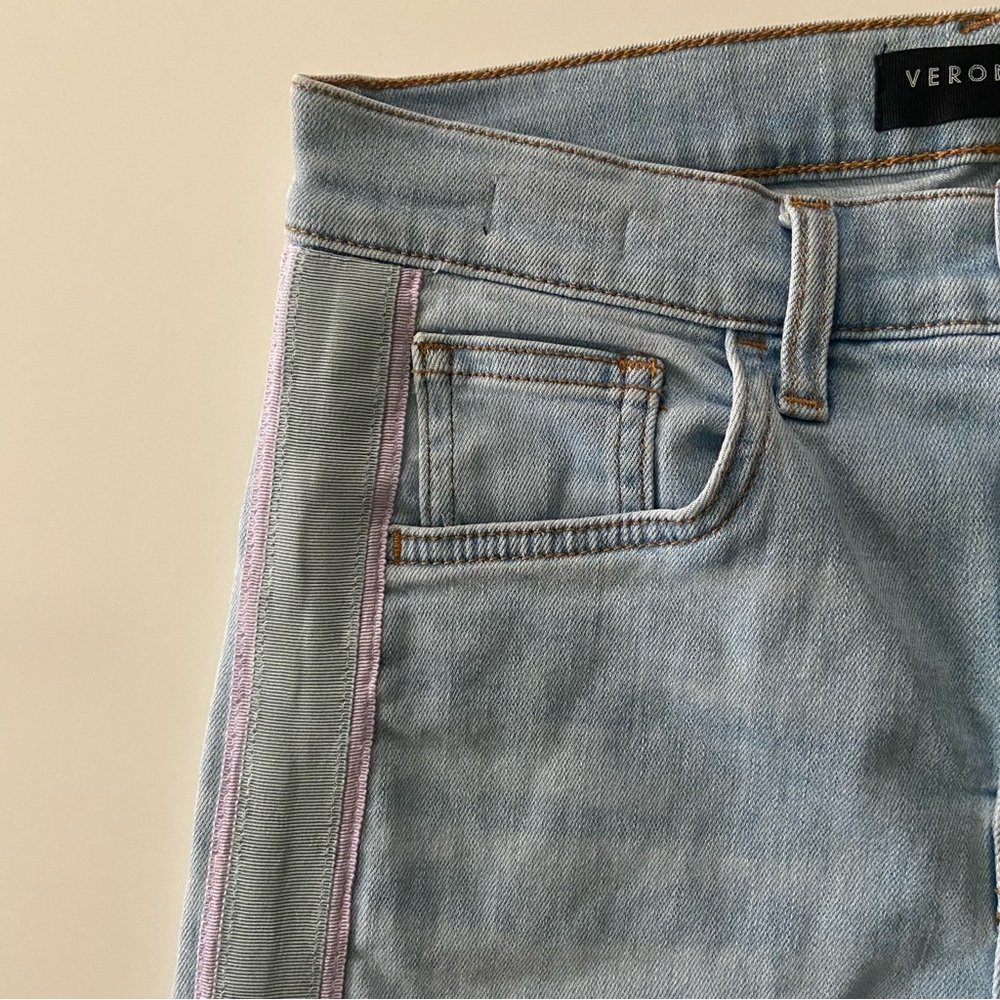 New Veronica Beard Carolyn Tuxedo Stripe Baby Boot Jeans Size 28/6 - Picture 8 of 11